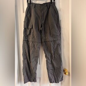The North Face Men's Dark Gray Cargo Pants Zip- off Convertible Pants